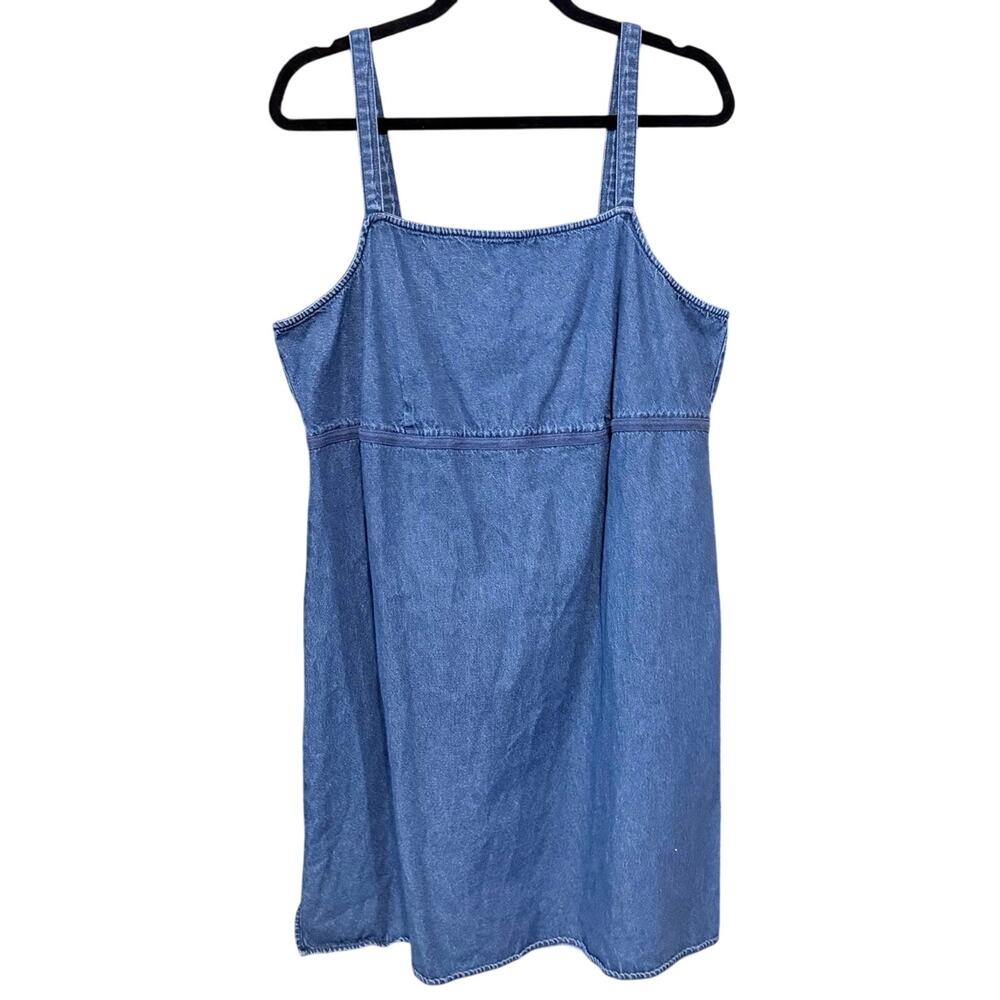 Vintage Venezia Jeans Denim Slip Dress Y2K 90s empire waist plus16 clueless